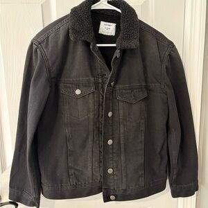 Old Navy Black Sherpa-Lined Jacket
